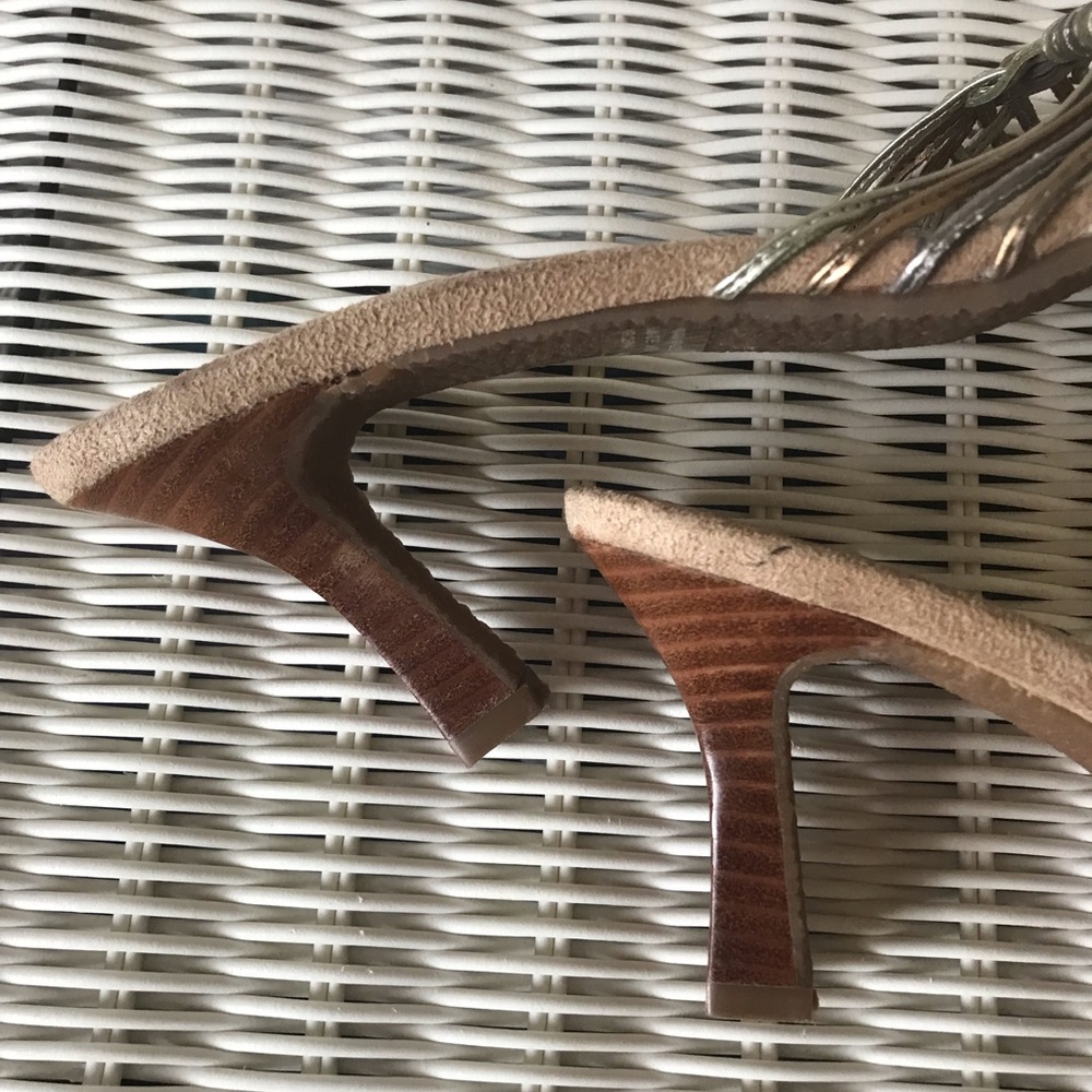 Rule Steve Madden metallic open toed heels Size 7 - Picture 10 of 11